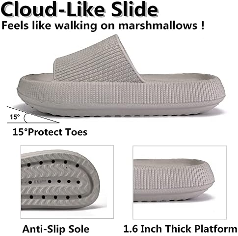 Чехли-възглавници платформа за Мъже и Жени, Лека Обувки за Душ с Отворени пръсти, Удобни Дамски Сандали-Пързалки