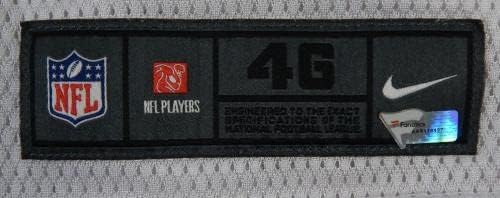 2017 Cleveland Browns Малкълм Смит #56 Използвана За игри, Бяла Тренировочная Майк 46 560 - Използвани За игра в НФЛ тениски Без подпис