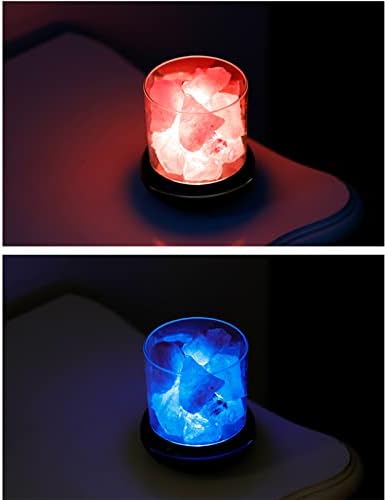 #KHFFFI USB Crystal Stone Night Light Дифузор Етерично Масло за Ароматерапия с Цветни Светлини