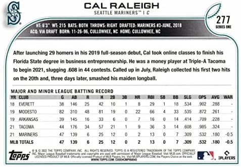 Бейзболна картичка Cal Ролята №277 Топпс 2022 г. за начинаещи