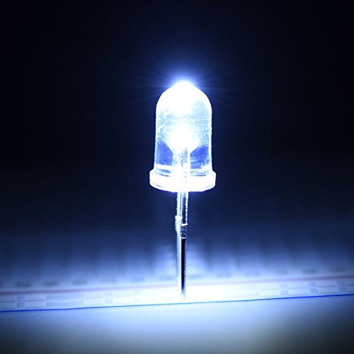 100 Броя Прозрачни led Лампи са С от светлоизлъчващи диоди Led лампа, 5 мм (Бял)
