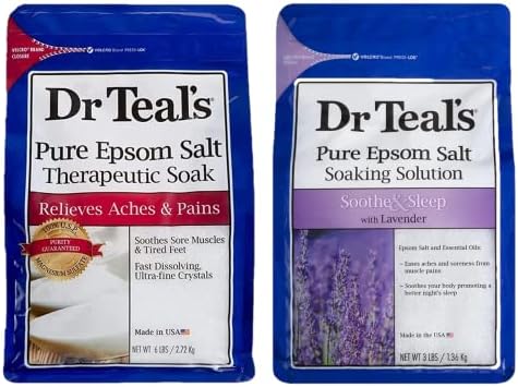 Подаръчен комплект Dr. Teal's Pain Relief Variety - Лечебен крем за измиване на лицето с лавандула (от 2 опаковки
