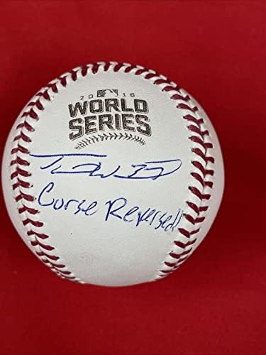 Травис Ууд, Подписала Бейсбольное Проклятието на Световните серии с Автограф В Обратен ред Insc - Бейзболни