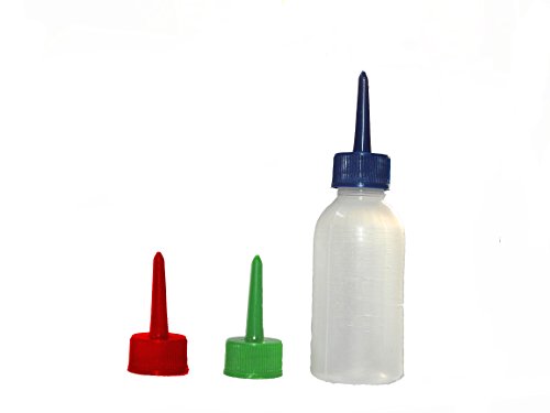 Комплект от 4 флакона за нанасяне на къна с пластмасови топчета 0,3 мм и 0,5 мм и на 0.7 мм