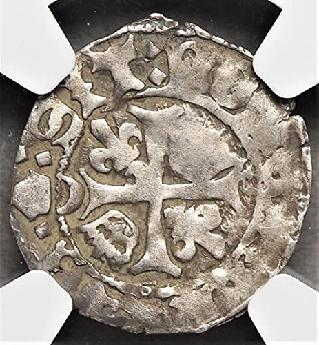 1483-1498 година. крумовград, Средновековна Франция Рицарски Кръст на Кръстоносците Стара Френска монета на