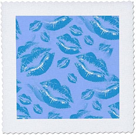 3дРоза Две Целувки, пред които е изправен модел Мальчишеских Сините устни - Квадрати стеганого одеяла (qs_357232_1)