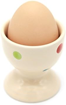 Чаша за Яйца Lofekea, 4 Опаковки Керамични Чаши за Яйца на Точки, Порцеланови Поставки за Яйца, Подаръци за