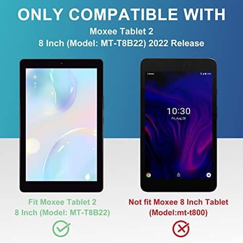 Калъф DMLuna и защитно фолио за екрана Moxee Tablet 2-8 См (модел: MT-T8B22) 2022 година на издаване, калъф-награда