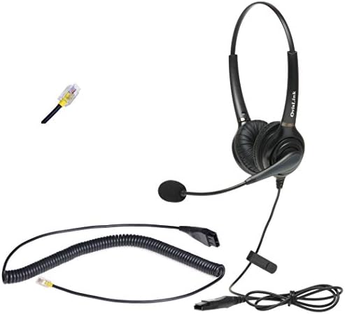 Слушалки OvisLink Dual Ear Call Center, съвместима с единен IP телефон Cisco | Удобни глас естествен звук | Nr | Включва Быстроразъемный кабел RJ9, Plug Директно на телефона