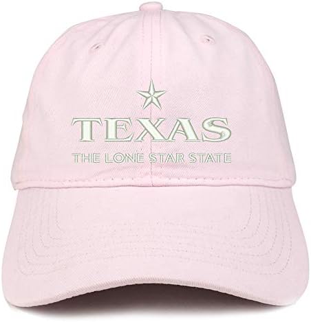 Моден Магазин за дрехи The Texas Lone Star State С бродирани Надпис Мека Короната от Матово памук Шапка