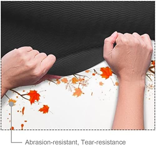 Универсална Подложка за Практикуване на Йога, килимче за Йога, Есента под Наем с Оранжеви Опадалите Листа