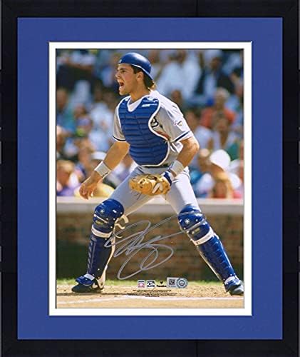 Снимка на Майк Пиаца в рамката на Лос Анджелис Доджърс с автограф 8 x 10 - Спиращи дъха снимки на MLB с автограф