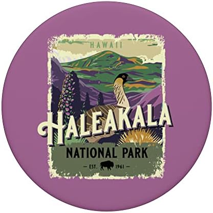 Национален Парк Халеакала на остров Мауи, Хавай и Сувенирни попсокеты с гавайским гусем С възможност за смяна на PopGrip