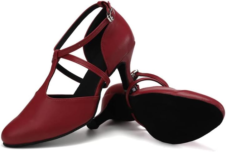 AOQUNFS/Дамски Обувки За Латино Танци балната зала, Танцови Обувки Със Затворена пета кутия, Характерни Обувки