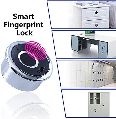 XDCLK Умен Заключване за кутия с Отпечатъци от пръсти, Бърз, Умен Биометрични Електронно Заключване, USB Зареждане,