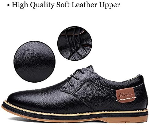 TSIODFO / Мъжки Модел обувки, Черно-Кафяви Oxfords от естествена телешка кожа, Бизнес Ежедневни обувки