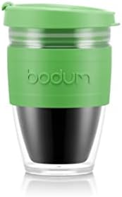 Чаша за пътуване на BODUM Joycup 11889-538S 0,25 л / 8 унции, С Двойни стени, Зелена