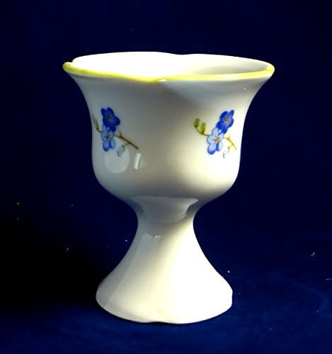 Чаша за яйца от костен порцелан, чешки порцелан (чашка за яйца, сини цветя)