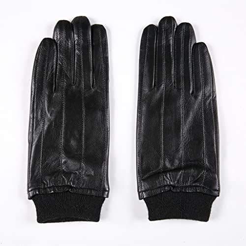 n/a Зимни кожени ръкавици ръкавици с топла и мека подплата за шофиране (Цвят: D, Размер: S Код)