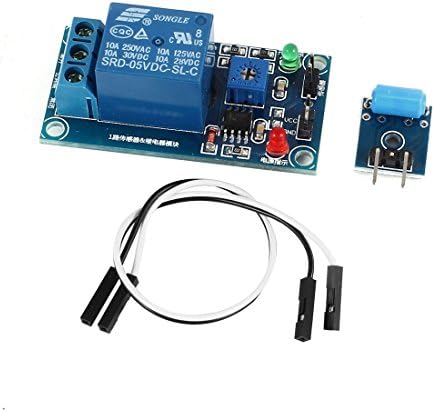 Aexit DC5V 1 Електрически Канал LED Сензор за Откриване на вибрации + Модул Реле Контакти