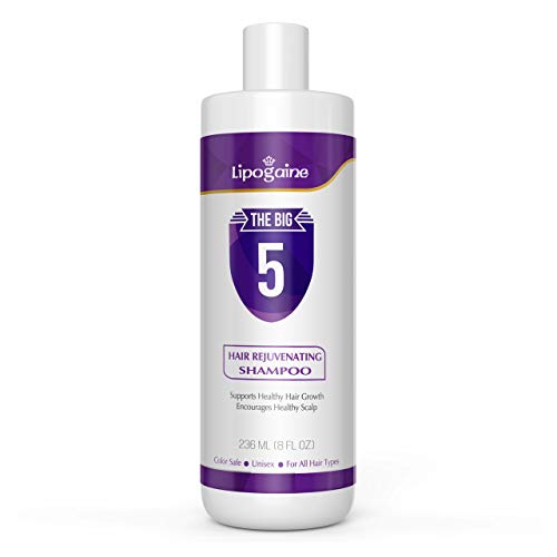 Напълно натурален шампоан за коса Lipogaine Big 5, стимулиране на изтъняване и крехкост на косата (лилаво) (16