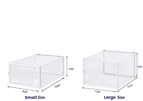 Кутии за съхранение на Маратонки, купищата От Прозрачна Пластмаса, Штабелируемые, 18 Опаковки, подходящи за
