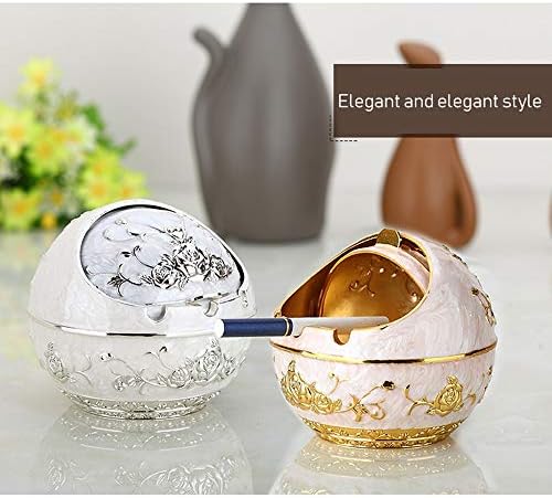 WEIPING - Пепелник със сферическим покритие от сплав с релефни декорации за маса, Пепелник за спалня, всекидневна