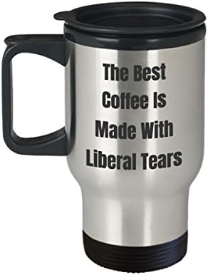 Либералните Сълзи Забавно Пътна Чаша Идея За Подарък За Кафе За Патриоти Консервативно Десен Републиканците