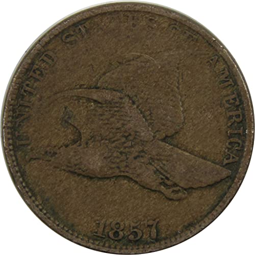 1857 Цент Flying Eagle VF Много Плитко медно-никелова пени 1c АРТИКУЛ: I4838