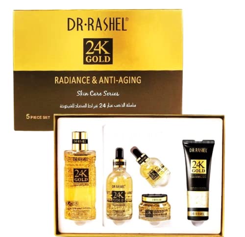 Серия Dr Rashel 24-каратово Злато за сияние и антивозрастного грижа за кожата (комплект от 5 теми) + 1 бр. увлажняющей