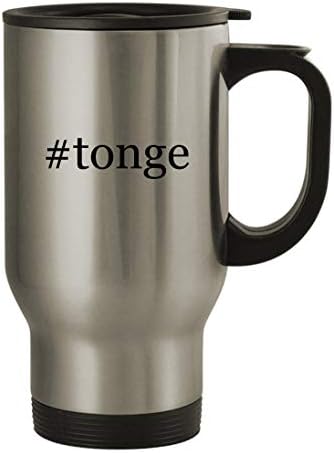 Подарък дрънкулки tonge - Пътна Чаша от Неръждаема Стомана с тегло 14 грама, сребрист