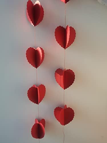 3D Филцови Венец във формата на Сърце, Украса за Св. Валентин, 80 бр., Венец за Св. Валентин, Декорации за Деня