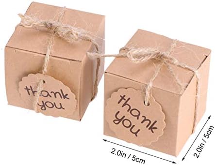 KESYOO Шоколадови Подаръци 20pcs Крафт, Кутии за Бонбони Благодаря Кутии за Бонбони САМ Кафява Хартия за Опаковане