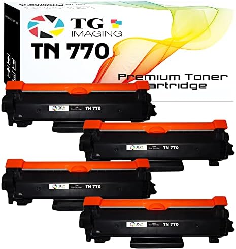 (4 опаковки, 770 броя) TG Imaging Super High Yield е Съвместим с тонер тонер касета Brother TN770 TN-770 за