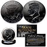 Монета 2020 г. от черно рутений. Кенеди, JFK в Полдоллара САЩ с капсула и сертификат
