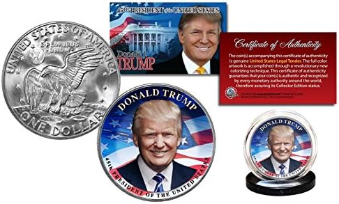 Президентът На Доналд Тръмп. Официално Истински Законно платежно средство Айк Айзенхауер Монета от 1 долар на