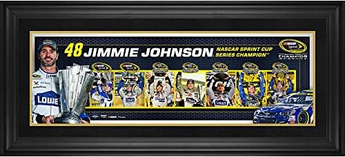 Панорамна колаж Джими Джонсън, 7 пъти шампион в НАСКАР, Шампион на Купата на Спринт г. размер 10 x 30 см