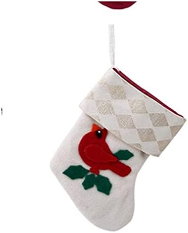 ALREMO HUANGXING - Мини-Коледни Чорапи, Коледни Чорапи, Украса за Коледната елха, Украса (Цвят: Червен камбанка)
