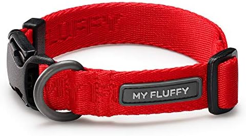 Регулируем нашийник MY FLUFFY Premium за малки и Средни кучета Червен Цвят Среден