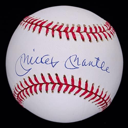 Чист Играта на топка с Автограф от Мики Мэнтла OAL JSA LOA #XX49099, 8 Точки - Бейзболни Топки С Автографи