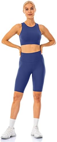 Дамски Байкерские шорти Lavento Hugged Feeling 6 см / 10 инча - Спортни къси Панталони за йога в рубчик с Висока