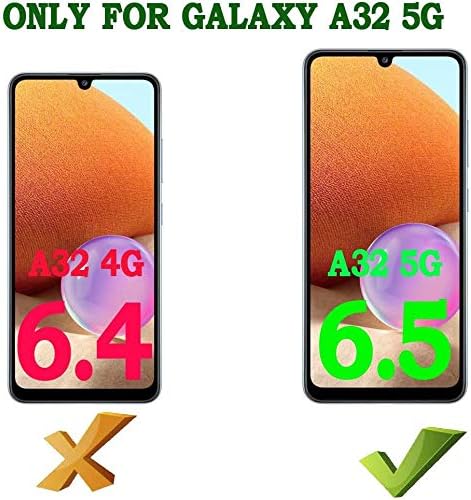 Евтин калъф за Galaxy A32 5G, една чанта-портфейл Samsung A32 5G, Кожен защитен калъф-книжка с панти капак [Стойка]