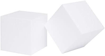 Silverlake Занаятите Foam Block - 2 опаковки кубчета стиропор EPS 5x5x5 за извършване на работи, моделиране, артистични проекти и цветни аранжировки - Блок за скулптура за училищн