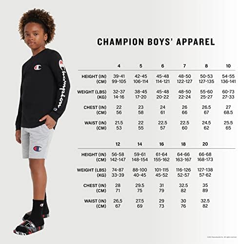Памучни шорти Champion Boys, къси Панталони за момчета, Класически Спортни къси Панталонки, Памук С дизайн,