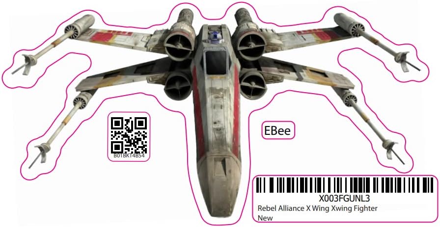 6 Инча Rebel Alliance X Wing Xwing Fighter Класически Епизод IV Свалящ Стикер За Стена, Арт Начало Декор Детска