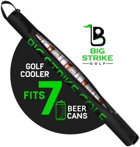 Big Strike Golf - Бира ръкав за чанти за голф, напълно Изолиран охладител за бира ръкави. Неусетно поставя 7 кутии в чантата си за голф. Запазва напитките ледяными по време н