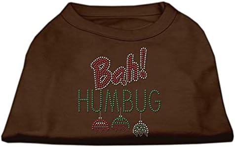 Mirage Стоки за домашни любимци 12Bah Humbug Тениска За кучета С Кристали Детска, Средно, Сини