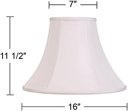 Бяла Лампа-камбанка среден размер 7Отгоре x 16отдолу x 12с наклон x 11,5 височина (Паукообразный) Замяна на