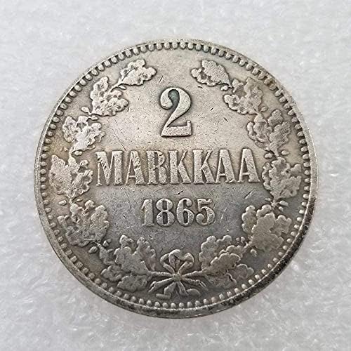 Старинни Занаяти Финландия 2 markkaa 1865-Те Години на Копие на Финландската Колекцията Сребърни Доларови монети