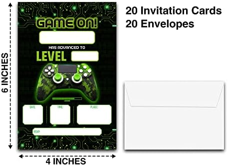 Покани Картички на парти в игралната теми DETIHO 4 x 6 с конвертами на рождения си ден - Покана за парти под